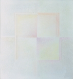 2 alternati giallo e rosa, 1968, cm 95x95